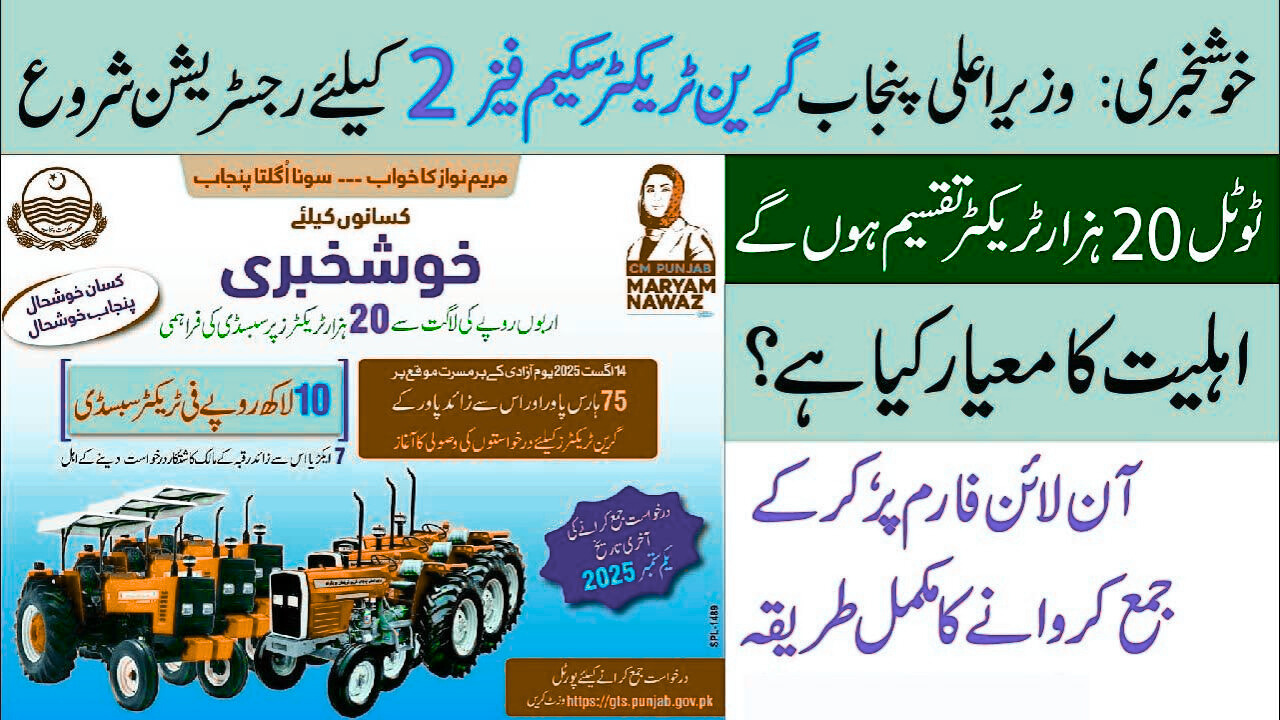 Punjab Green Tractor Scheme Phase 2 2026