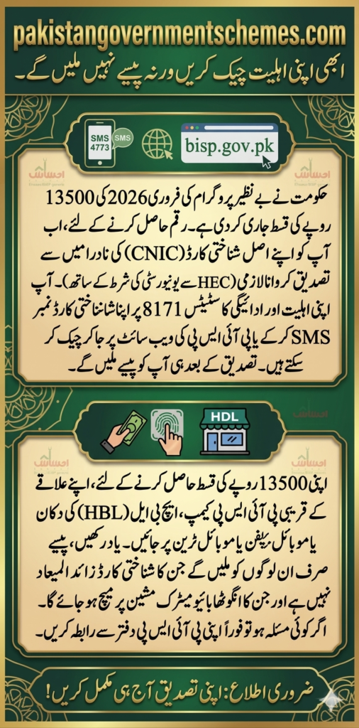 BISP 8171 Payment April 2026