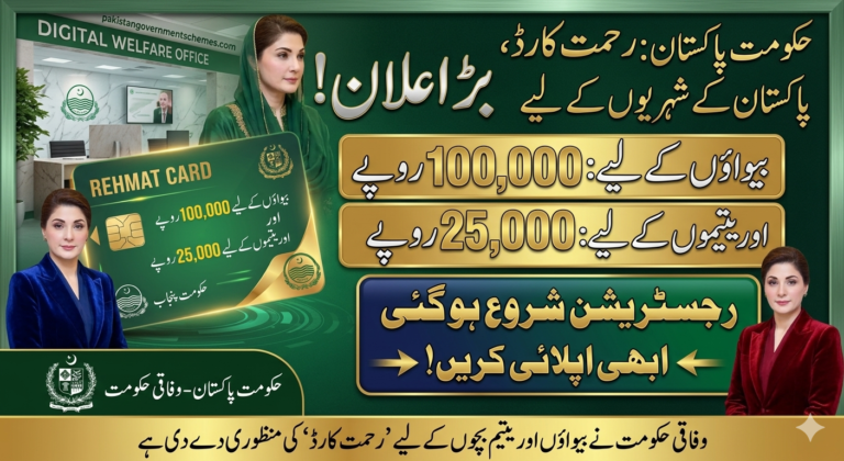 CM Punjab Rehmat Card 2026 – Apply Online for Widows & Orphans