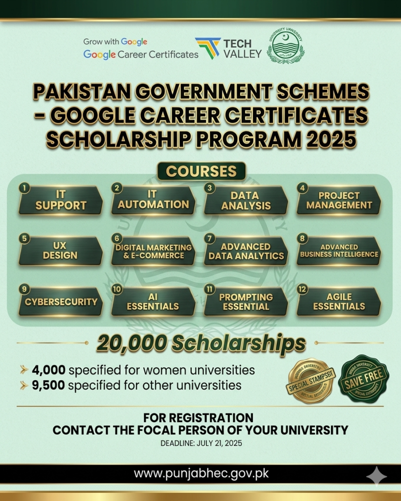 Free Google Courses Punjab Govt 2026